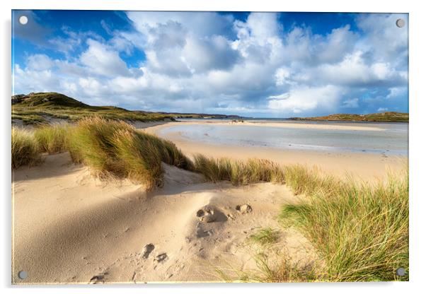 Ardroil Beach on the Isle of Lewis Acrylic by Helen Hotson