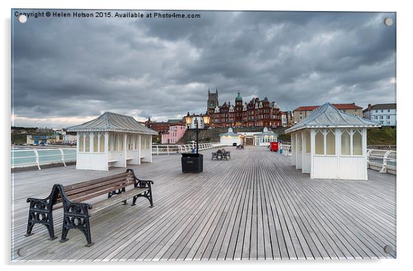 Evening on the Pier Acrylic by Helen Hotson