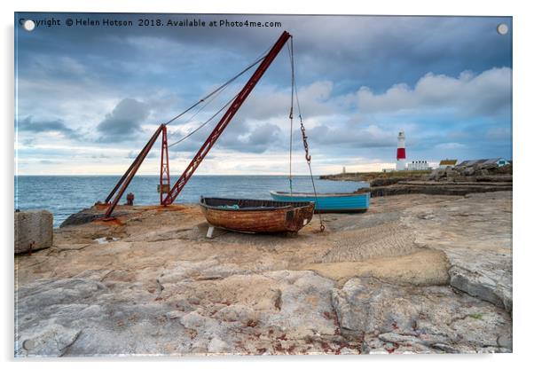 Fishing Boats at Portland Bill Acrylic by Helen Hotson