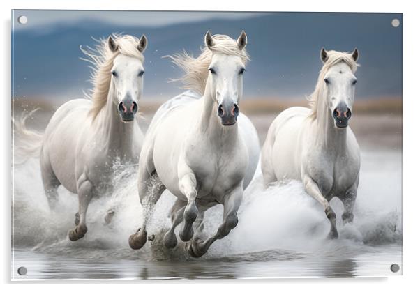  Wild Horses  Acrylic by Bahadir Yeniceri