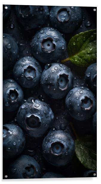 Blueberries Acrylic by Bahadir Yeniceri