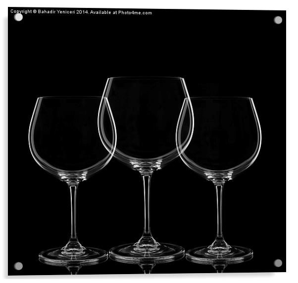 Wine Glasses Acrylic by Bahadir Yeniceri