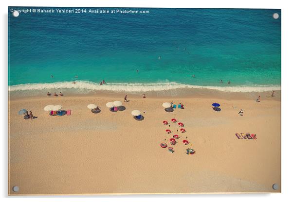 Beach Aerial  Acrylic by Bahadir Yeniceri