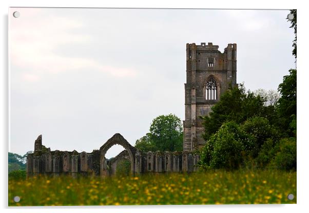 Fountains Abbey Acrylic by Kelvin Brownsword