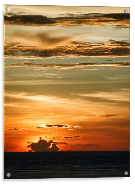 Caribbean sunset Acrylic by Andreas Klatt