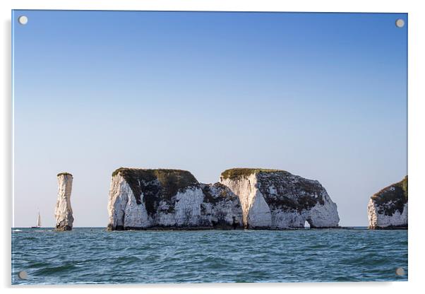 Old Harry Acrylic by Colin Porteous