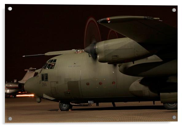 C-130K Night Run Acrylic by James Innes