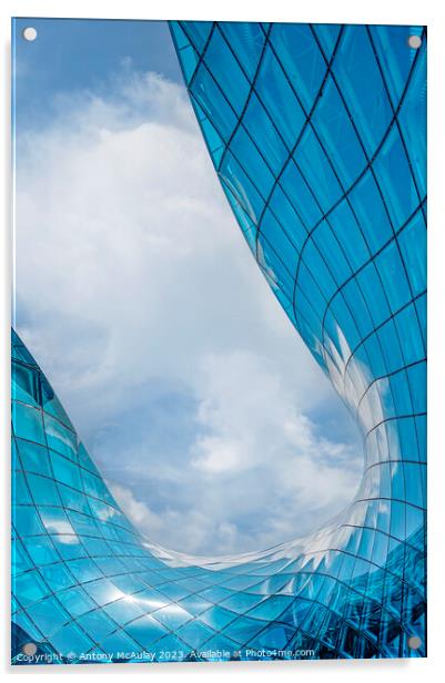 Malmo Emporia Blue Glass Feature Acrylic by Antony McAulay