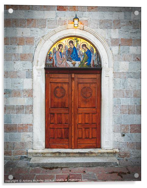 Budva Stari Grad Church Doors Acrylic by Antony McAulay