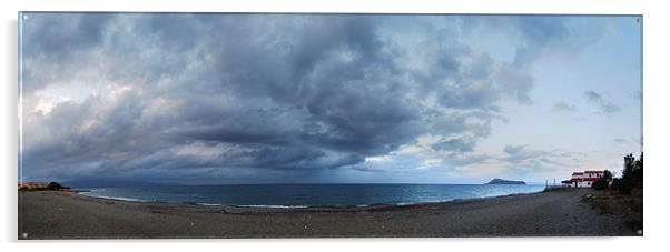 Gerani storm panorama Acrylic by Antony McAulay