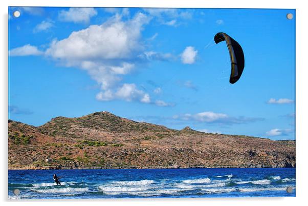 Kitesurfer 02 Acrylic by Antony McAulay