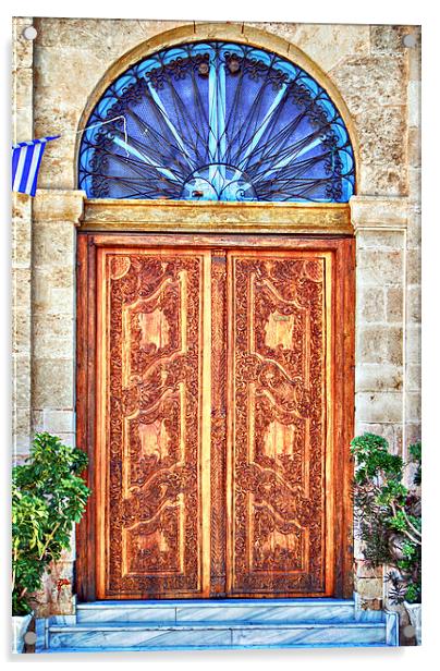ornate wooden doors Acrylic by Antony McAulay