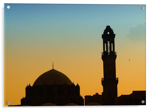 Local Cairo Mosque 03 Acrylic by Antony McAulay