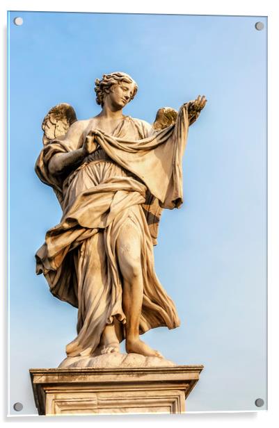 Angel Statue in Rome Acrylic by Antony McAulay