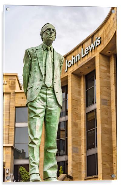 Glasgow Donald Dewar Statue Acrylic by Antony McAulay