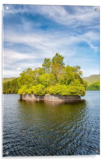 Loch Katrine Factors Isle Acrylic by Antony McAulay
