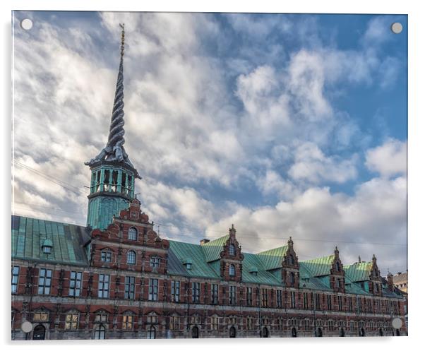 Copenhagen Borsen Stock Exchange Acrylic by Antony McAulay