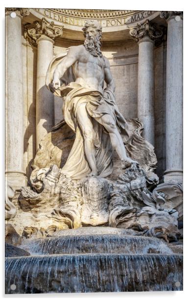 Rome Trevi Fountain Statue Acrylic by Antony McAulay