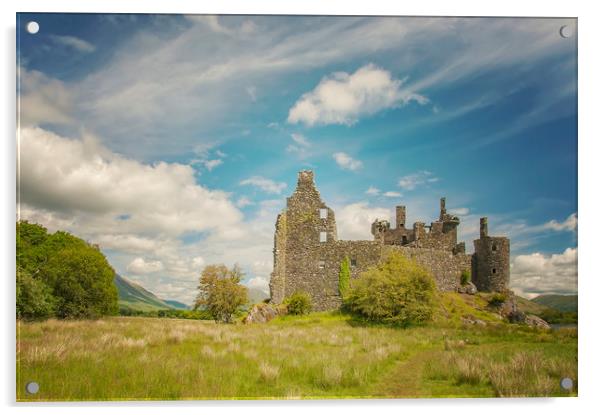 Kilchurn Castle Landscape Acrylic by Antony McAulay