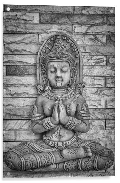 Thai Buddhist Carving Acrylic by Antony McAulay