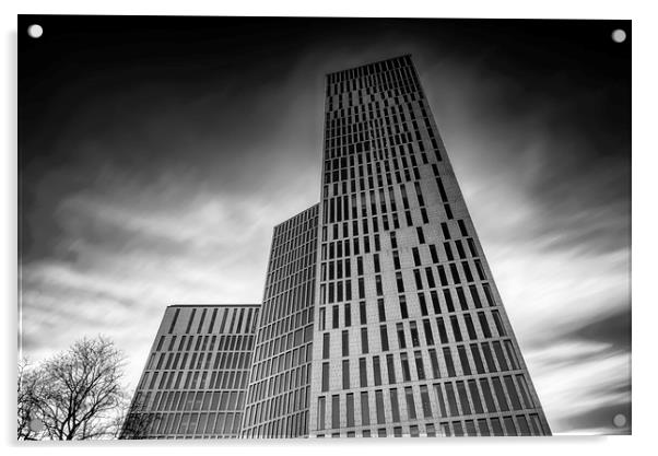 Malmo Live Building Blocks Looking Upwards Acrylic by Antony McAulay