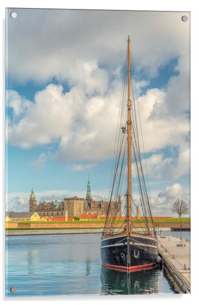 Kronborg Castle Tallship Foreground Acrylic by Antony McAulay
