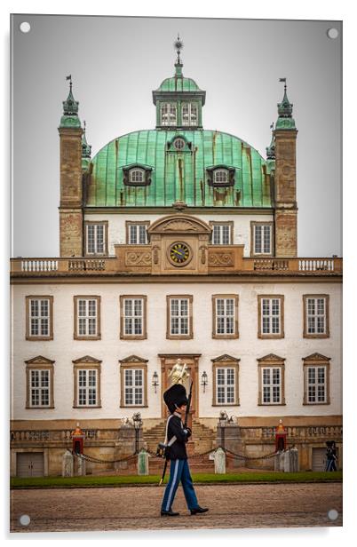 Fredensborg Palace Facade and Guard Acrylic by Antony McAulay