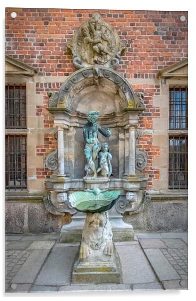 Frederiksborg Castle Drinking Fountain Acrylic by Antony McAulay