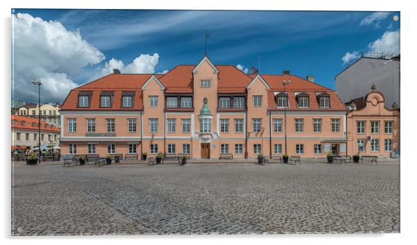 Karlskrona Main Square Building Acrylic by Antony McAulay