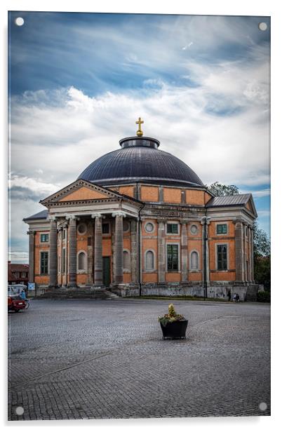 Karlskrona Holy Trinity Church Postcard Acrylic by Antony McAulay
