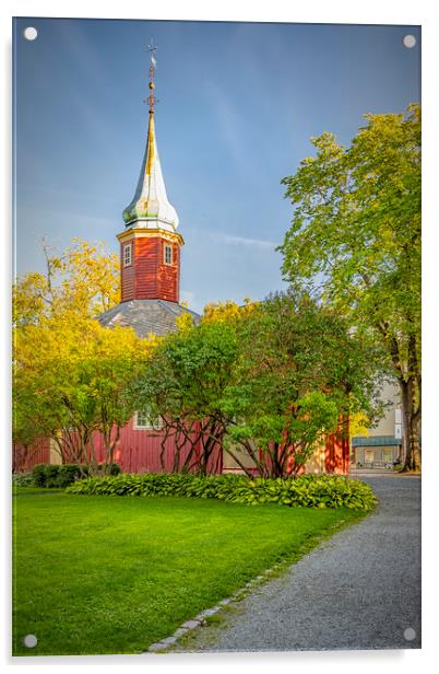 Trondheim Hospital Church Acrylic by Antony McAulay