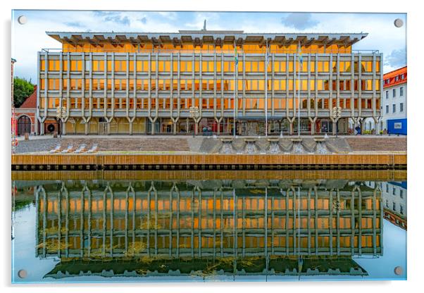 Landskrona Stadshus Building Acrylic by Antony McAulay