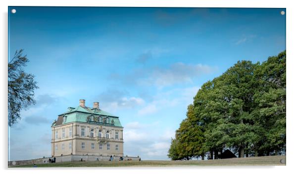 Dyrehaven Hermitage Palace on The Hill Panorama Acrylic by Antony McAulay