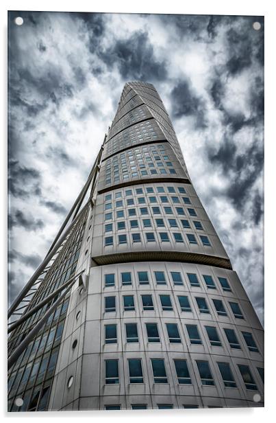 Malmo Turning Torso Upwards Angle Acrylic by Antony McAulay