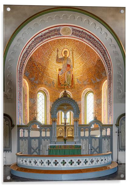 Brakne Hoby Church Interior Altar Acrylic by Antony McAulay