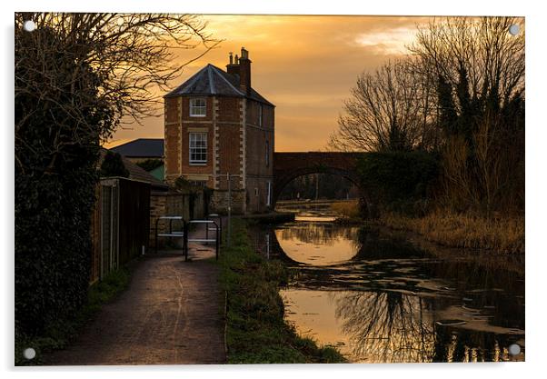  Sunset At Nutshell Bridge Acrylic by Ben Kirby