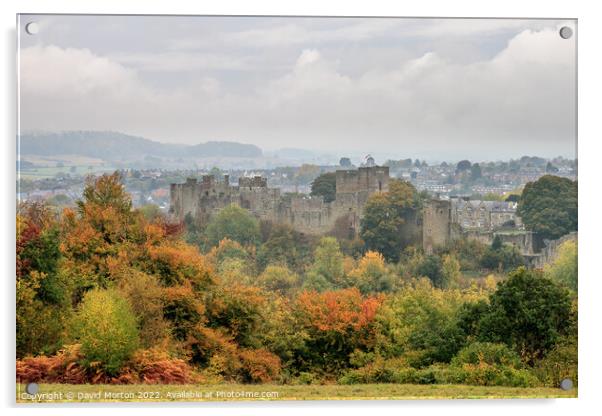 Ludlow Castle in the Autumn Acrylic by David Morton