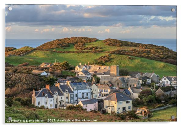 Village of Morthoe Acrylic by David Morton