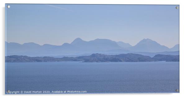 Applecross from the Isle of Skye Acrylic by David Morton