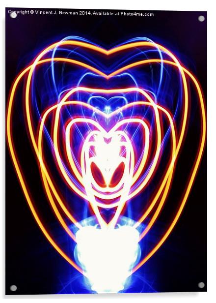 Unique Abstract Light Art Acrylic by Vincent J. Newman
