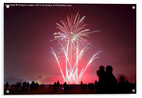Fireworks #2 Acrylic by Gregory Lawson