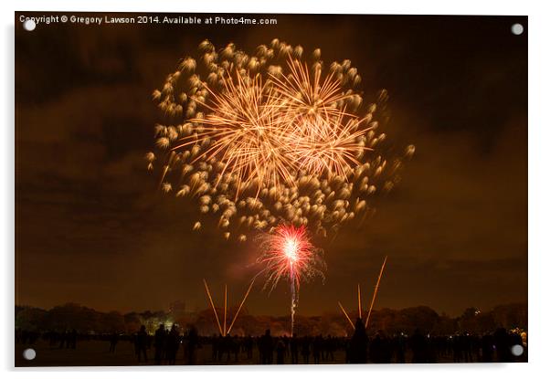 Fireworks #3 Acrylic by Gregory Lawson