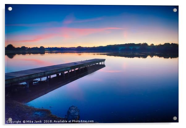 Pickmere Lake Cheshire  Acrylic by Mike Janik