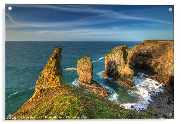 Stack Rocks Acrylic by Mark Robson