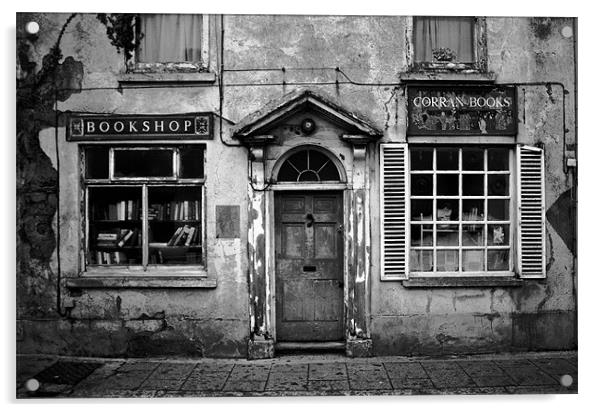 The Old Bookshop Acrylic by Mark Robson