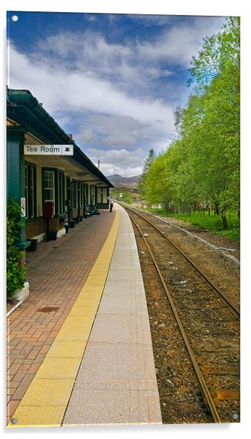 Rannoch Station Acrylic by Mark Robson