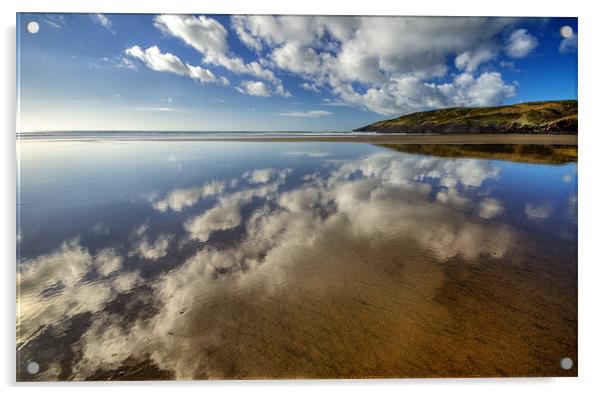 Mirror Beach Acrylic by Mark Robson