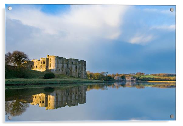 Carew Castle Acrylic by Mark Robson