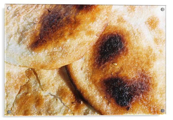 Unleavened bread Acrylic by richard pereira