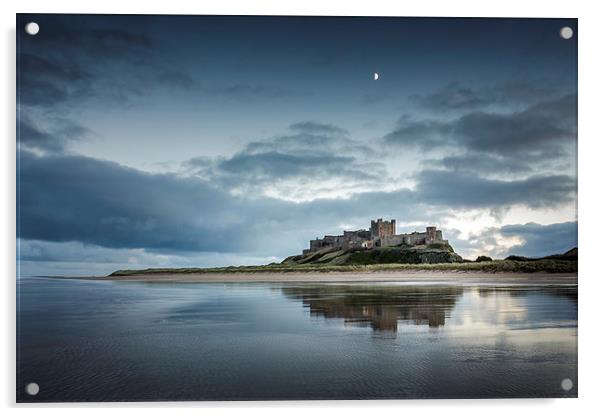 Bamburgh Castle Reflections Acrylic by Brian Smith